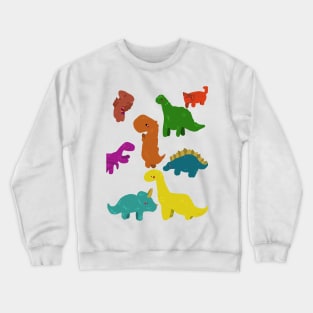 Cute Dino pattern illustration - procreate Crewneck Sweatshirt